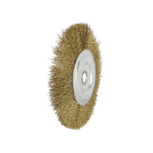 BERG Gold plated round wire brush 4 inches D 6