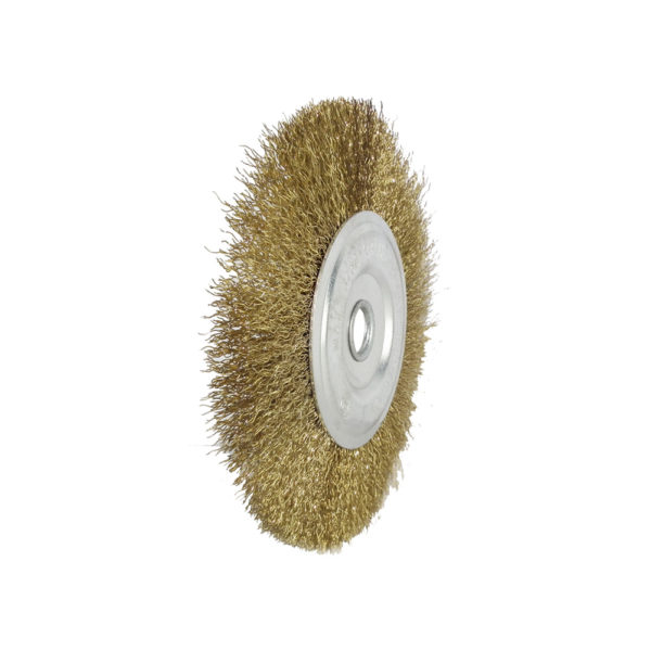 BERG Gold plated round wire brush 4 inches D 3