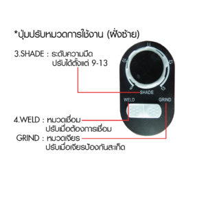 THE SUN welding mask Auto Model TS 600R with stripes D 8
