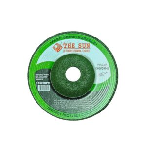 แผ่นเจียรสแตนเลส สีเขียว THE SUN ด้านหน้า 1