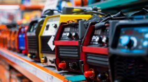 many welder on shelf